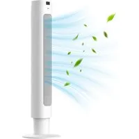 WHEELYOU Turmventilator 90 cm mit Fernbedienung, 90° Oszillation, LED-Display & 9h-Timer, 3 Modi, 4 Stufen, Raumtemperaturanzeige, Schlafmodus, 15–25 m²