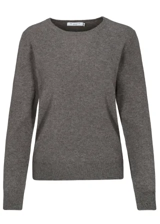 IN LINEA - NOS Pullover, Rundhals 706 taupe mel. - Gr. - 36
