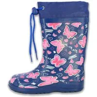 Beck Gummisitefel Blue Summer Gummistiefel (wasserdichter, schmaler Stiefel, für trockene Füße bei Regen und Matschwetter) herausnehmbare Einlegesohle, weicher flexibler Naturkautschuk
