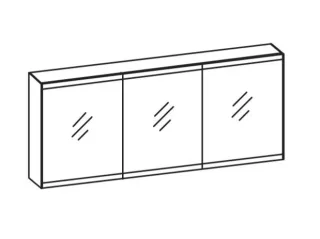 Artiqua LED-Spiegelschrank, Quarzgrau Hochglanz Touch, 072-SDT-1-16-172 072-SDT-1-16-172