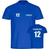 multifanshop T-Shirt Herren Hamburg - Trikot Nummer 12 - Männer