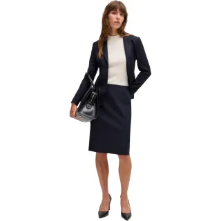Boss - "Vileah" Bleistiftrock für Damen, Schurwolle (Dunkelblau)