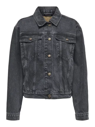 ONLY - ONLHARPER LS BOXY DNM JKT SIK Washed Black - Gr. - M
