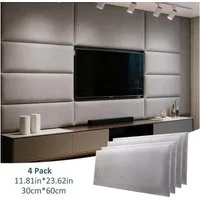 Mejale Wandpolster Wandkissen Wandmontiertes 3D gepolsterte für Schlafzimmer 30x60cm, (4 St)