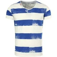 Key Largo T-Shirt Airflight vintage Look MT00238 V-Auschnitt gestreift kurzarm slim fit