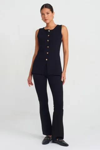 Hoch geschnittene Bootcut-Leggings