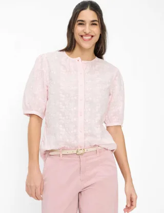 Brax Damen Bluse Style VEA dusty rose, Rosa, Gr. 34