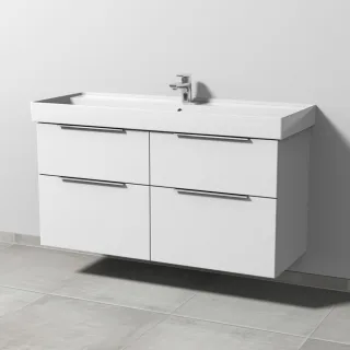Sanipa 3way Waschtischunterbau zu Villeroy & Boch Collaro Waschtisch mit 4 Auszügen, Weiß-Soft UM83843