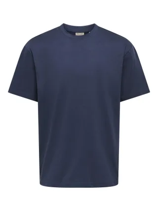 only & sons - T-Shirt - Fred blau - Gr. - S