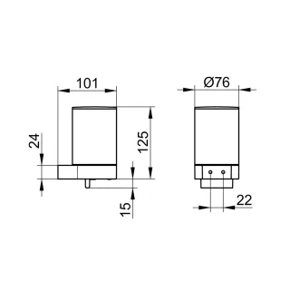 Keuco Lotionspender Plan 14951, komplett, verchromt, 14951010000 14951010000