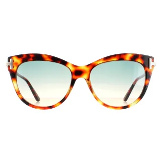 Tom Ford Cat Eye Damen Havanna Grün Farbverlauf Kira FT0821