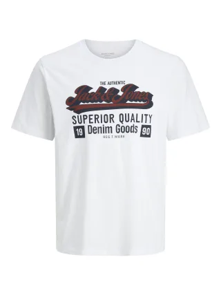 JACK&JONES - JJELOGO TEE SS ONECK 2 COL AW25 NOOS MNI cloud dancer - Gr. - 122