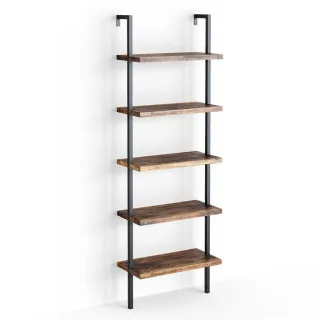 Vicco Bücherregal, Alteiche, Holzwerkstoff, 5 Fächer, Rechteckig, 60x183x30 cm, Wohnzimmer, Regale, Bücherregale