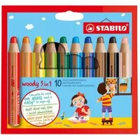 STABILO Buntstift STABILO woody 3 in 1 Buntstift - 10 mm - 10er Set