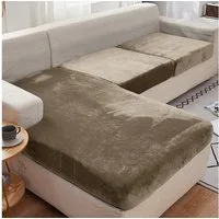 Sunicol Sofahusse 1/2/3/4 Sitz Stretch Samt Kissen Abdeckung, Sofa Sitzkissenbezug