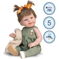 Lamagik Anziehpuppe Lilly 47cm mit braunen Zöpfen und Bekleidung