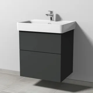 Sanipa 3way Waschtischunterbau zu Laufen Pro S Waschtisch mit 2 Auszügen, Graphit-Matt SP7661B