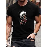 RMK T-Shirt Herren Print Shirt Rundhals kurzarm Streetwear