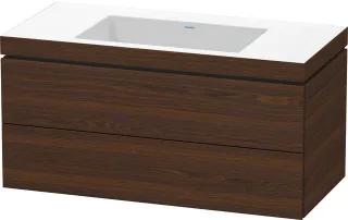 Duravit L-Cube c-bonded Set wandhängend Nussbaum gebürstet Matt 1000x480x500 mm - LC6928N6969 LC6928N6969