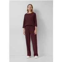 s.Oliver Chinos Hose Strukturierte Wide-Leg-Hose mit Tunnelzug