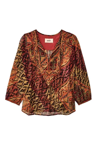 ba&sh - Bluse - Odetta rot/orange - Gr. - 1