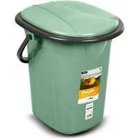GreenBlue Campingtoilette GB320 Tragbarer Toiletten-Eimer mit Tragegriff 19L, Toilettenpapierhalter, Auskipp-Hilfe für Camping, Wohnwagen, Boot