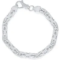 Unique Armband Königsketten Design 5,7 mm vierkant aus Sterlingsilber KA0057-F