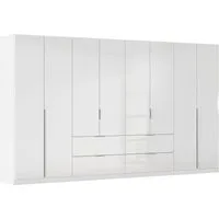OTTO home Drehtürenschrank Kleiderschrank Schrank Garderobe AGORDO mit Dekor- oder Hochglanzfront (in zwei Griff-Farben, Breite 360 cm) mit Außenschubkästen, Serie in 7 Breiten und 2 Höhen MADE IN GERMANY