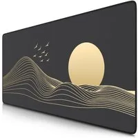 Titanwolf Gaming Mauspad XXL Speed Mousepad 900 x 400 x 3 mm, Schreibtischauflage, abwaschbar, rutschfeste Rückseite, Geschwindigkeit & Präzision, Sunset