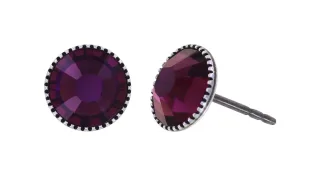 konplott - Ohrstecker - Black Jack lila