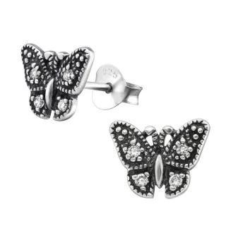Schmetterling Ohrringe aus 925 Silber