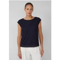 s.Oliver Muskelshirt T-Shirt Ärmelloses Shirt aus Strickjersey mit U-Boot-Ausschnitt