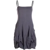 Vishes Sommerkleid Damen Ballon-Kleid Tunika-Kleid Sommerkleid verstellbare Träger Hippie, Elfen Style