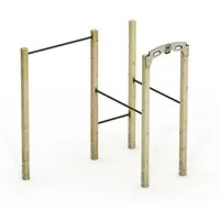Wickey Turnreck FIT Base 510 - Gartengerät für Calisthenics, Spiel & Kletterspaß, (Kraftstation, Fitnessstation, Sportgeräte für zuhause, Workout, Krafttraining, Gymtower, Fitnessturm, Ideal für Fitnessbegeisterte & Familien mit Bewegungsdrang), witt