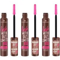 Essence Mascara lash WITHOUT LIMITS BROWN EXTREME LENGTHENING & VOLUME MASCARA, 3-tlg., mit Volumeneffekt