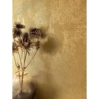 Newroom Vliestapete Kitron Gold Tapete Glanztapete Beton,Zement,Putz-Optik, Gold Tapete Modern Beton - Betontapete Betonwand Glamour Industrial Zement Putz-Optik für Wohnzimmer Schlafzimmer Küche, Betontapete