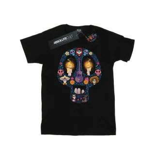 Disney Herren Coco Kerze Totenkopf T-Shirt (Schwarz)