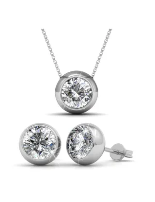 Kopie des Mond-Sets - Silber und Kristall