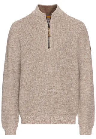camel active - Stricktroyer aus Baumwollmix sand - Gr. - XXL