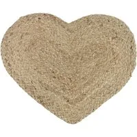Ib Laursen Platzset Platzmatte Tischmatte Tischset Platzset Herzform Jute Natur Laursen