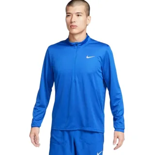 Nike 1/4 Zip Royalblaues Laufshirt