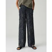 OPUS Stoffhose MAROU PALM LEAVES mit Komfortbund