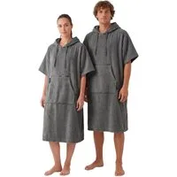 SIEGENTHAL Badetücher SIEGENTHAL® Strandponcho für Damen, Herren & Kinder aus Baumwolle, Integrierte Reißverschlusstasche für Wertsachen