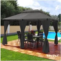 Swing&Harmonie Pavillon LED - Pavillon 3x4m Minzo Garten Pavillion, Solar Pavilion Gartenzelt Designer Pavilon