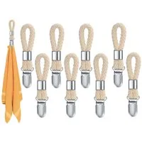 TUWENA Handtuchhaken 8 Stück Handtuch Clips zum Aufhängen, Handtuchclips mit Schlaufen, (8-St)
