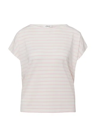 s.Oliver - T-Shirt pink/creme - Gr. - 40