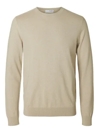 Selected - Langarm Strickpullover beige - Gr. - M