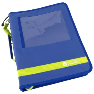 Dönges Dokumentenmappe Komfort Plus, blau/gelb , Farbe:blau/gelb, Abmessungen:300 x 365 x 70mm