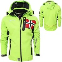 Geographical Norway Softshelljacke Herren Softshell Freizeitjacke Sport Outdoor Wander Trekking Jacke in Unifarbe, mit Kapuze, mit abnehmbarer Kapuze, mit Stehkragen