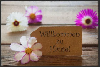 Fussmatte Willkommen zu Hause 4100 | Größe: 60 cm x 45 cm